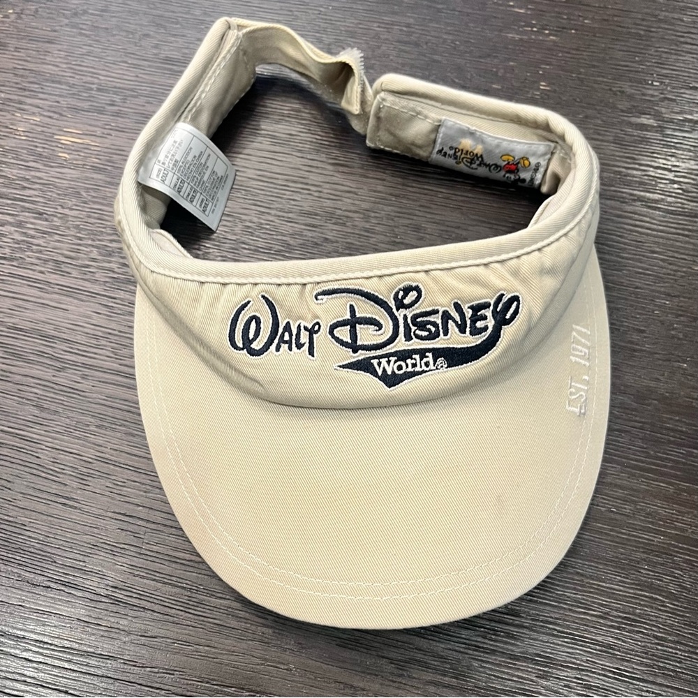 Walt Disney World Visor Hat 100% Cotton Embroidered Adult Mickey Mouse Logo